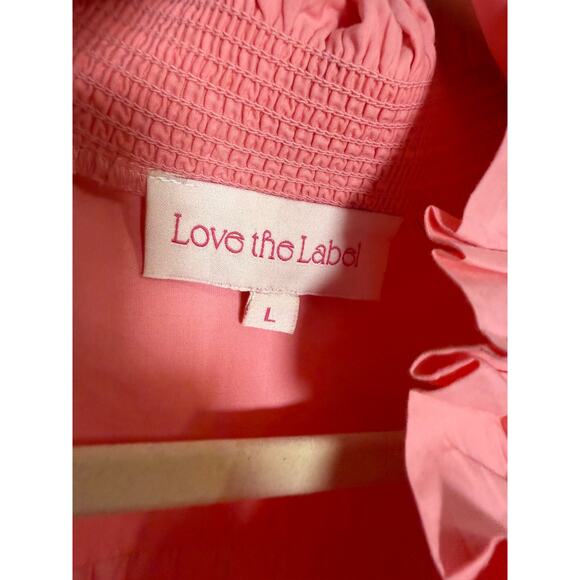 Love the Label Zuri Pink Short Sleeve Top Women’s Size L - Picture 3 of 7